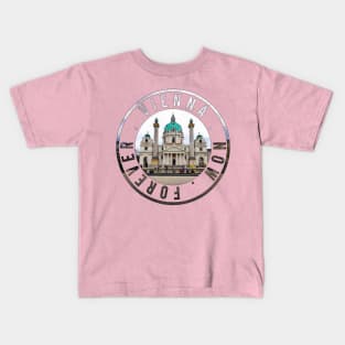 Vienna round stamp design Kids T-Shirt